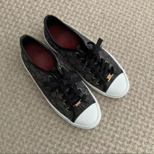 Coach Logo Canvas Sneakers