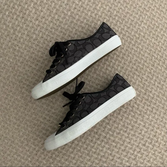 Coach Logo Canvas Sneakers