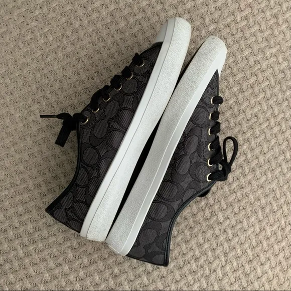 Coach Logo Canvas Sneakers