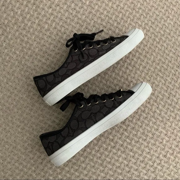 Coach Logo Canvas Sneakers
