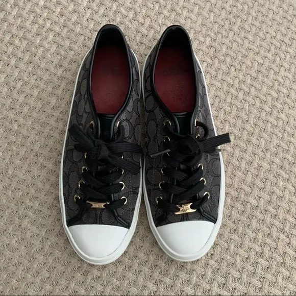 Coach Logo Canvas Sneakers