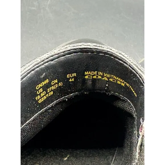 Coach Men’s Citysole Signature Leather Boot. Size 10.5D Color Black CN346