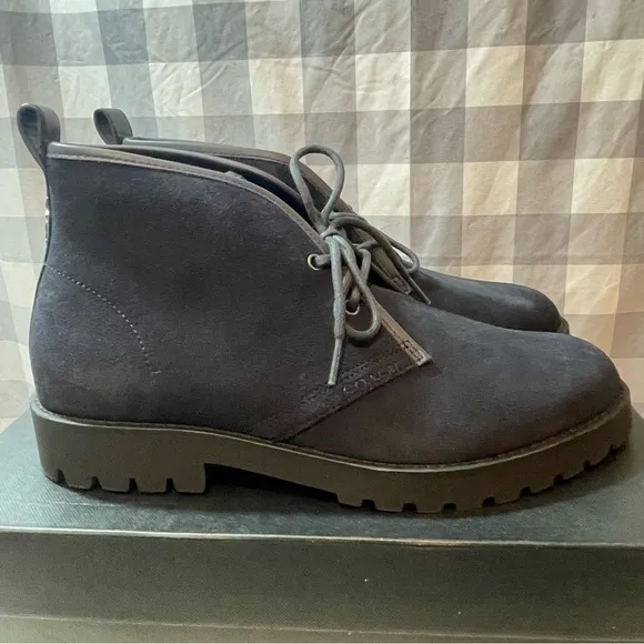 Coach Mens Desert Midnight Navy Suede Ankle Boots 9.5D