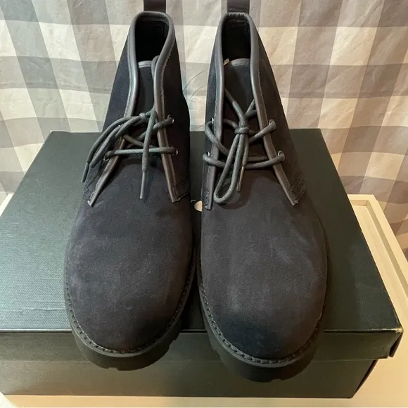 Coach Mens Desert Midnight Navy Suede Ankle Boots 9.5D