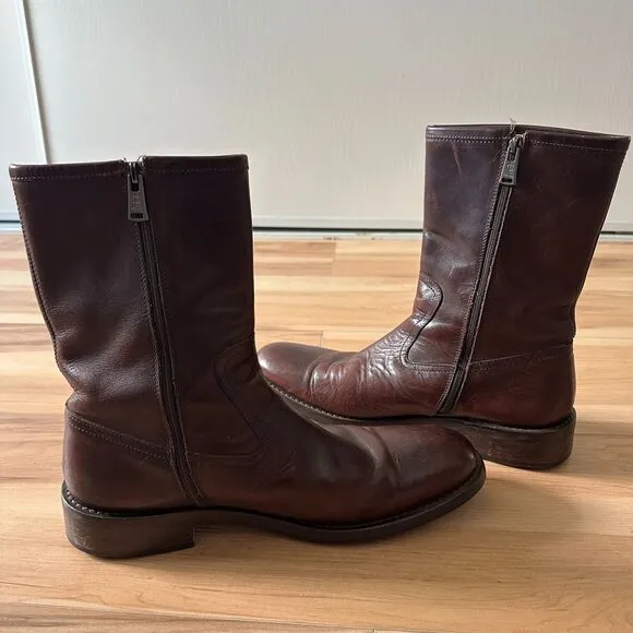 Coach Mens Size 10 Carl Leather Brown Riding Boots Vintage Made in Italy