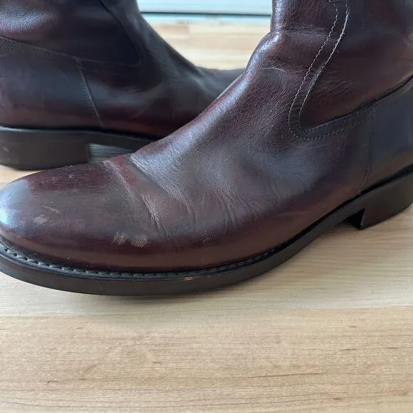 Coach Mens Size 10 Carl Leather Brown Riding Boots Vintage Made in Italy