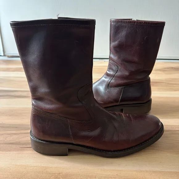 Coach Mens Size 10 Carl Leather Brown Riding Boots Vintage Made in Italy
