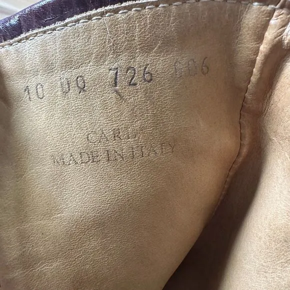 Coach Mens Size 10 Carl Leather Brown Riding Boots Vintage Made in Italy