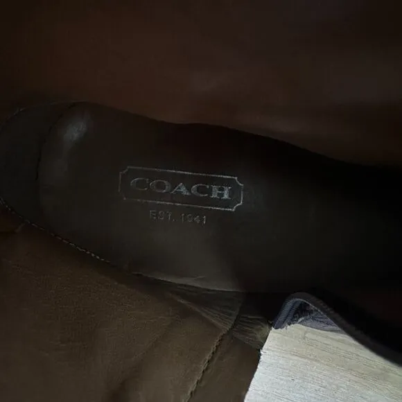Coach Mens Size 10 Carl Leather Brown Riding Boots Vintage Made in Italy