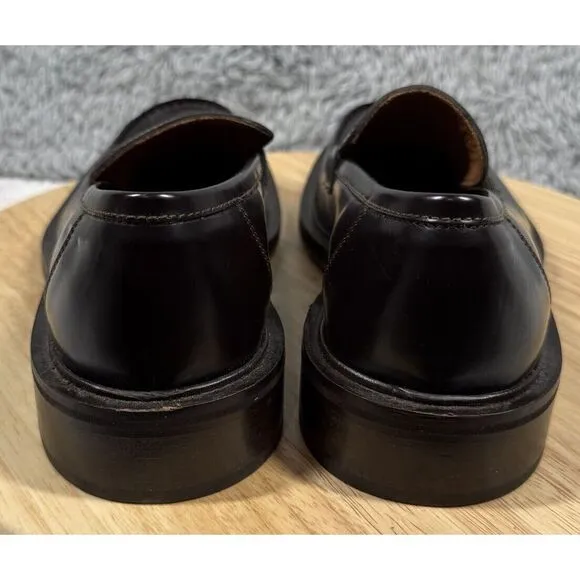 COACH Mens Western Harness‎ Derby Slip On Loafers Galen Brown  Cognac Size 8.5D