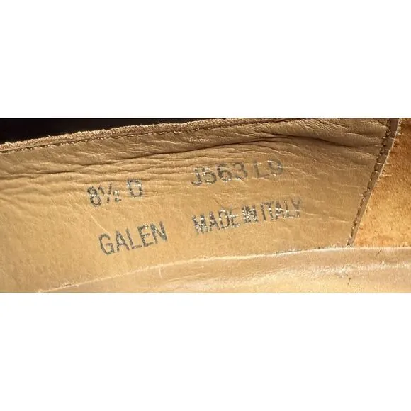 COACH Mens Western Harness‎ Derby Slip On Loafers Galen Brown  Cognac Size 8.5D