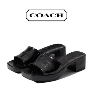 Coach Scarlett Rubber Sandal Black 7 B (M)