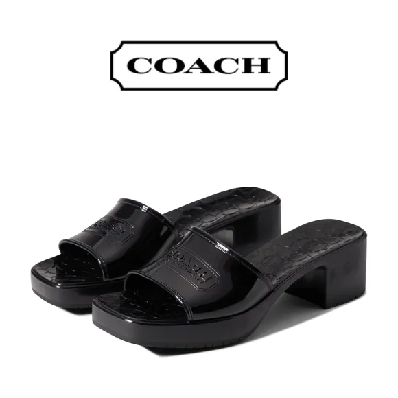 Coach Scarlett Rubber Sandal Black 7 B (M)