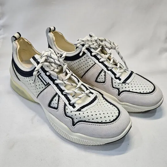 Coach Womens Citysole Runner Tennis Shoes Size 8B White Lace Up Low Top Sneakers