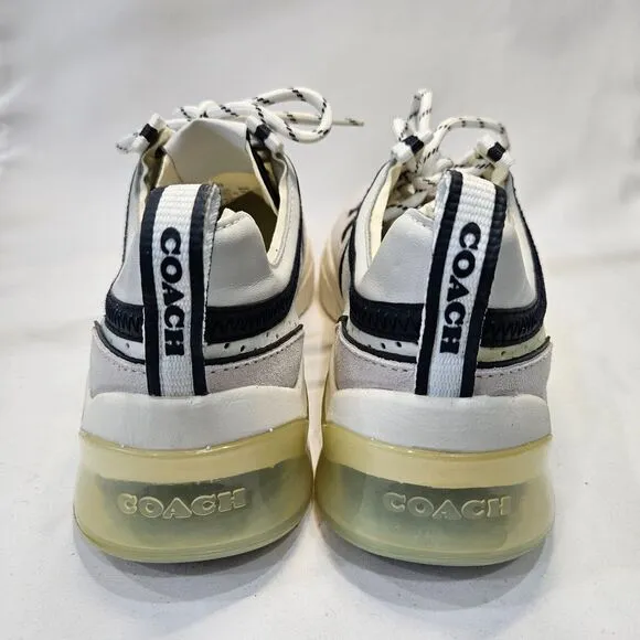 Coach Womens Citysole Runner Tennis Shoes Size 8B White Lace Up Low Top Sneakers