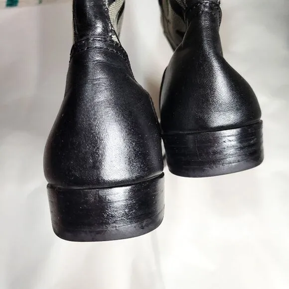 Coach Logo Chrissi Black Riding Boots