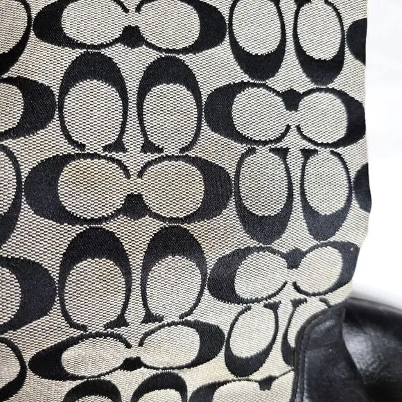 Coach Logo Chrissi Black Riding Boots