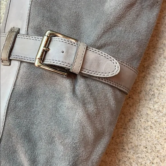 Cole Haan Avalon Tall Riding Boots Grey Leather  (Nike) Sz 10