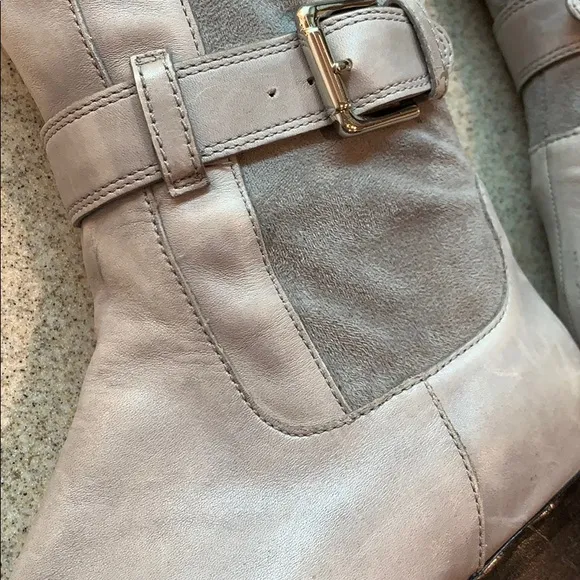 Cole Haan Avalon Tall Riding Boots Grey Leather  (Nike) Sz 10