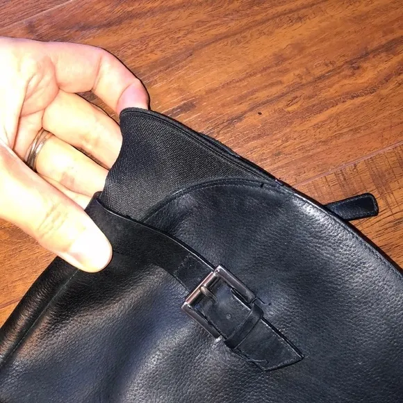 Cole Haan Black Leather Riding Boots