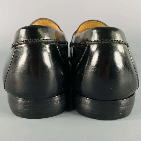 COLE HAAN Black Leather Tassels Loafers