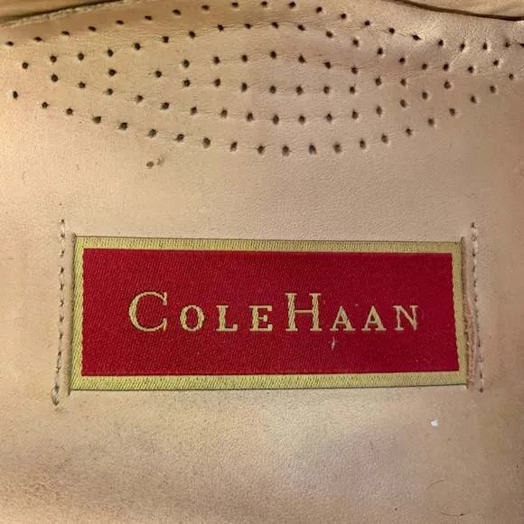 COLE HAAN Black Leather Tassels Loafers
