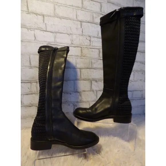 Cole Haan Black Lexi Grand Stretch Riding Boots 6 NEW