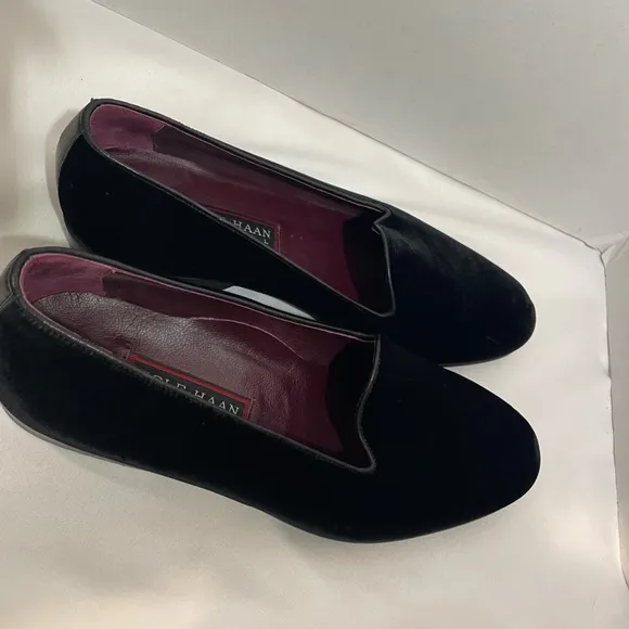 Cole Haan Black Velvet Loafers