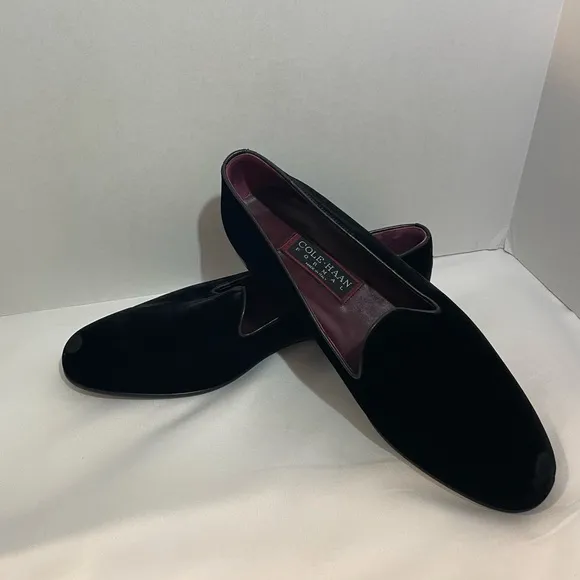 Cole Haan Black Velvet Loafers