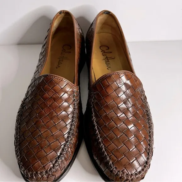 Cole Haan Brown Basket Weave Loafers