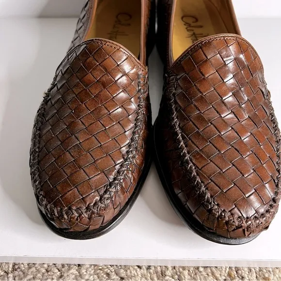 Cole Haan Brown Basket Weave Loafers