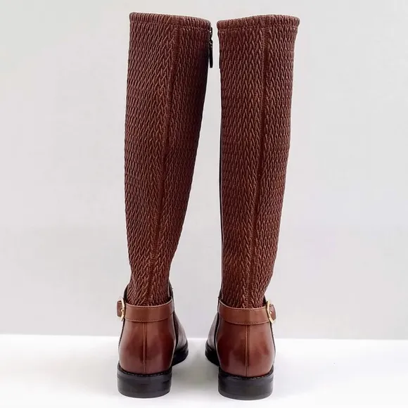 Cole Haan Brown Leather Leela Grand OS Knee-High Riding  Boots Size 5