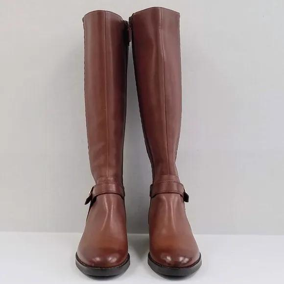 Cole Haan Brown Leather Leela Grand OS Knee-High Riding  Boots Size 5