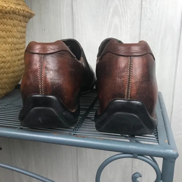 Cole Haan brown leather slip on driving loafers