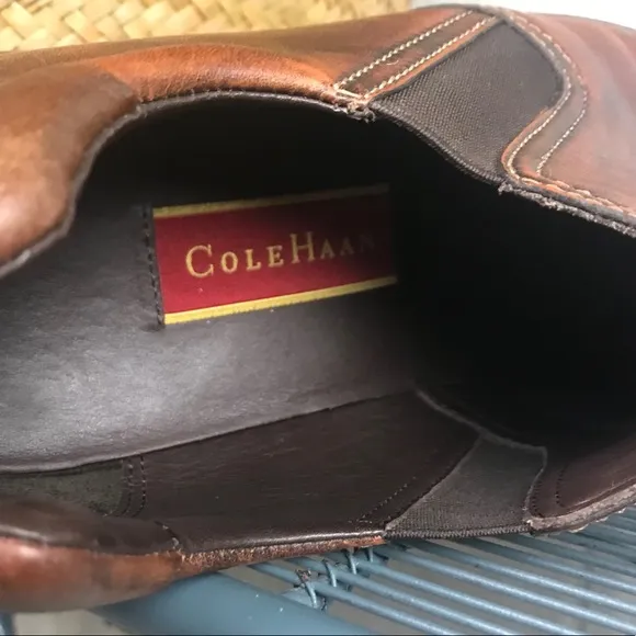 Cole Haan brown leather slip on driving loafers