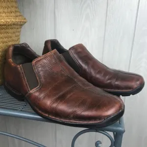 Cole Haan brown leather slip on driving loafers