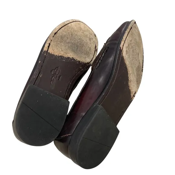 Cole Haan City Loafers Dress Shoes Mens Size 11 Burgundy Leather Tassels Slip On