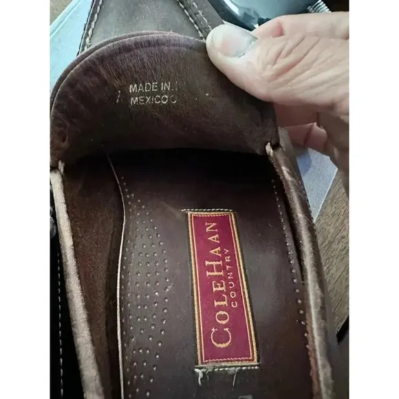 Cole Haan Country Brown Slip On Round Toe Leather Loafers Size 7