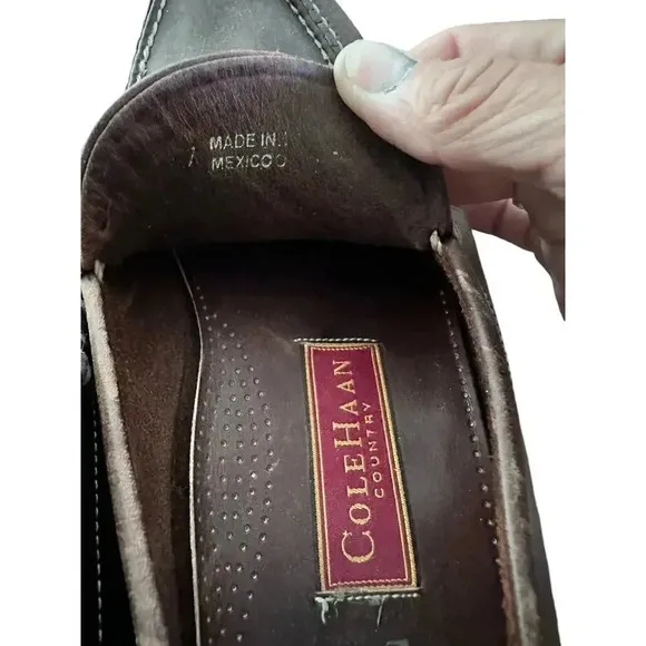 Cole Haan Country Brown Slip On Round Toe Leather Loafers Size 7