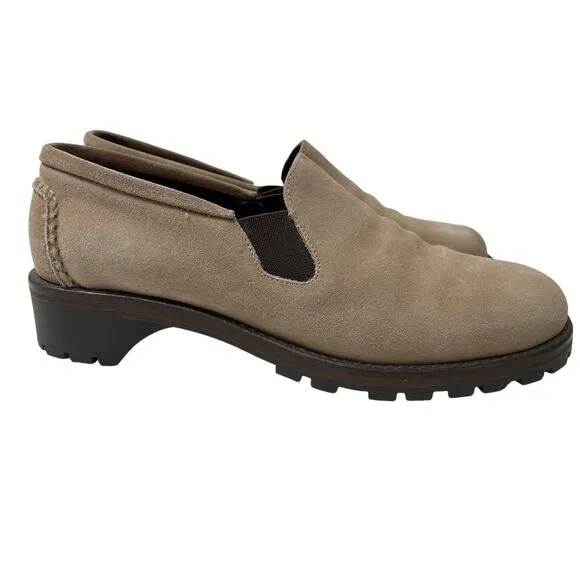 Cole Haan Country Stylish Suede Slip on Loafers, Tan, New cond., Ladies Size 7