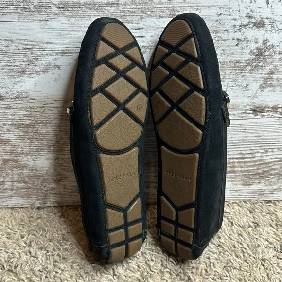 Cole Haan Evelyn Bow Driver (Black Nubuck (Akuya)) Women's  sz 6.5