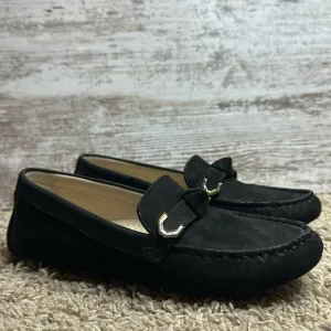 Cole Haan Evelyn Bow Driver (Black Nubuck (Akuya)) Women's  sz 6.5