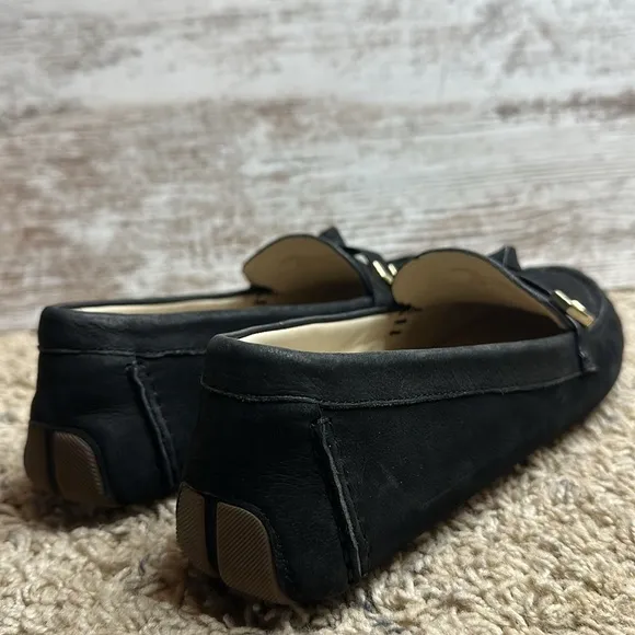 Cole Haan Evelyn Bow Driver (Black Nubuck (Akuya)) Women's  sz 6.5