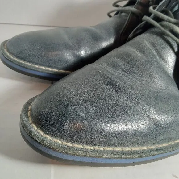 Cole Haan Glenn Chukka Blue Gray Desert Leather Boots Men's 11.5M C10999