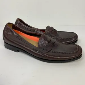 Cole Haan Grand OS Leather Red Brown Slip ON Loafers