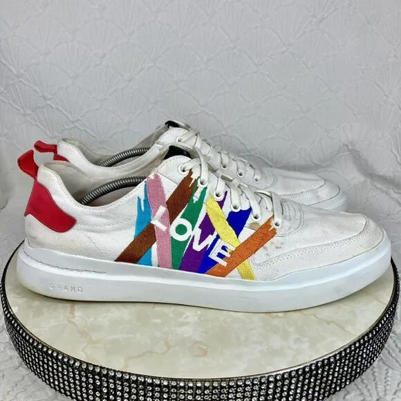 Cole Haan Grand Pro Rally Court Sneaker Men 13 White Casual Streetwear Y2K Shoes