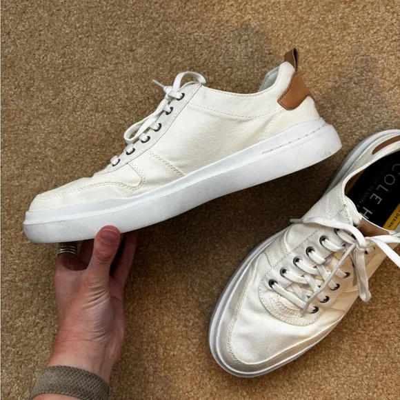 Cole Haan Grandpro Rally Canvas Court Sneaker in Ivory/Natural