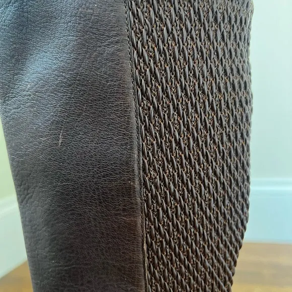 COLE HAAN Isabell Stretch Boots Brown Leather Tall Riding Boot Equestrian 6.5