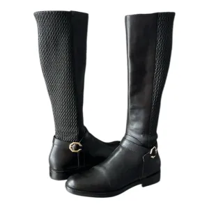 COLE HAAN Leela Grand 360 Rising Boots Black Leather English Country Size 9