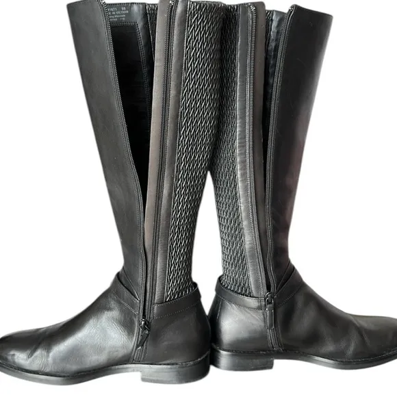 COLE HAAN Leela Grand 360 Rising Boots Black Leather English Country Size 9